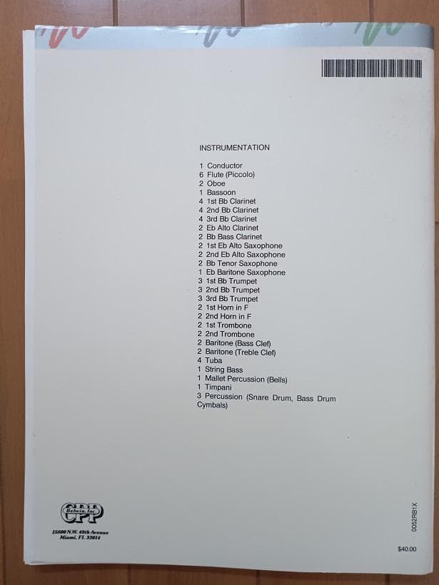 絶版　吹奏楽　楽譜　レイダース・マーチ　RAIDERS MARCH　Belwin