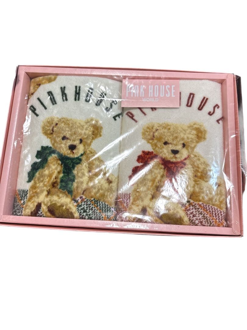 激レア 新品未使用 ピンクハウス ツイードテディ 玄関マット バスタオル ハンド