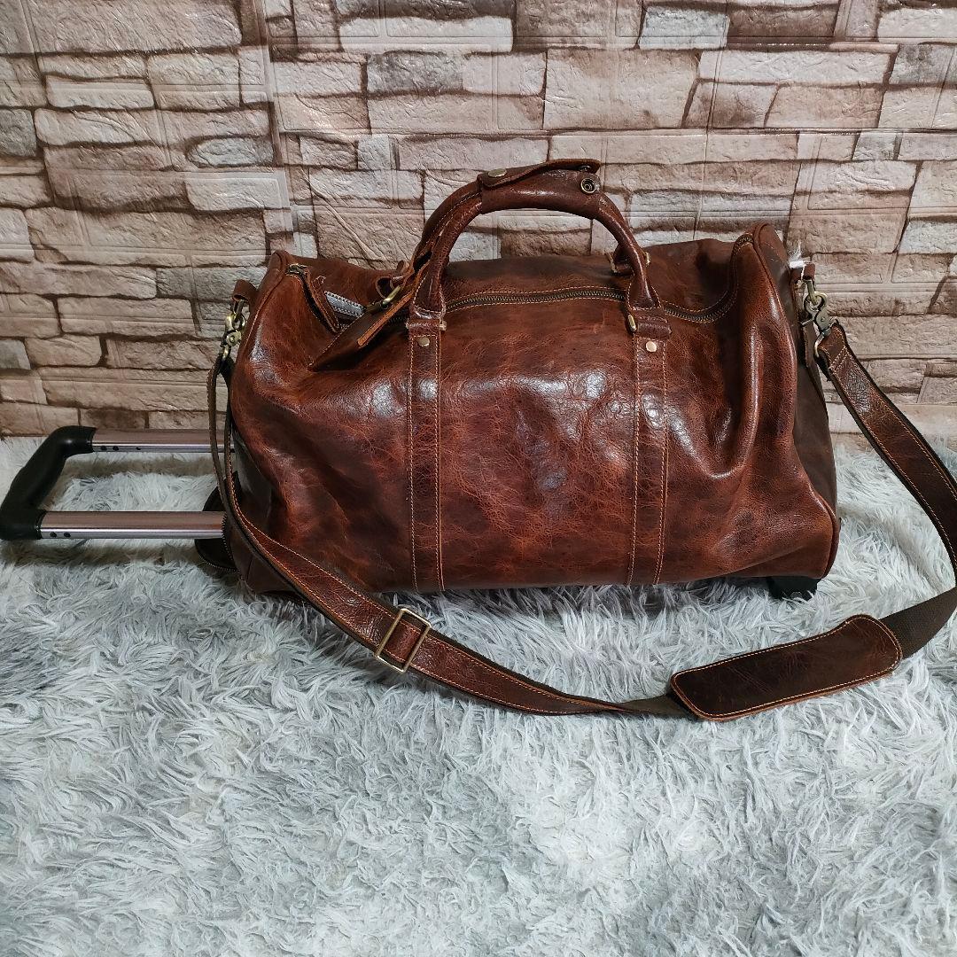 牛革 本革 大容量 3way キャリー ボストン ビジネス バック 出張 旅行