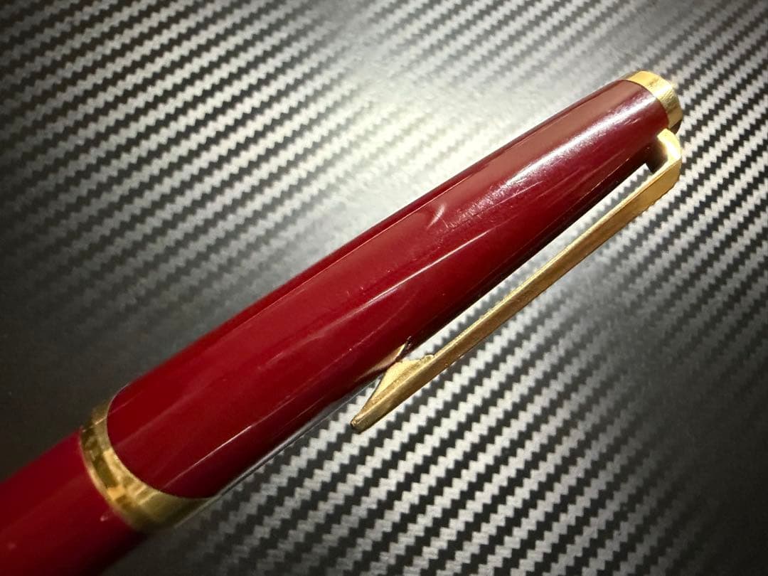 美品 モンブラン No.121 ボルドー EF 極細字 万年筆 18K