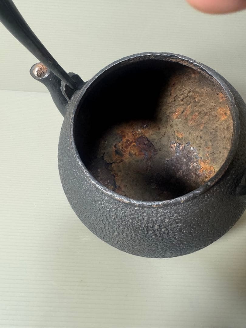 2135  龍文堂　鉄瓶　茶道具　時代物