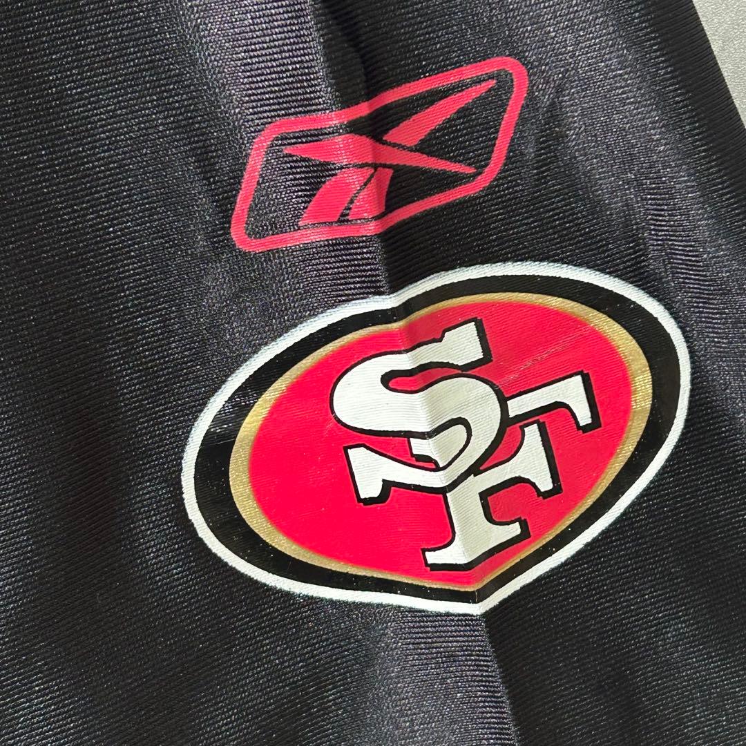 希少デザイン NFL 49ers ジョー・モンタナ ゲームシャツ メッシュ 黒