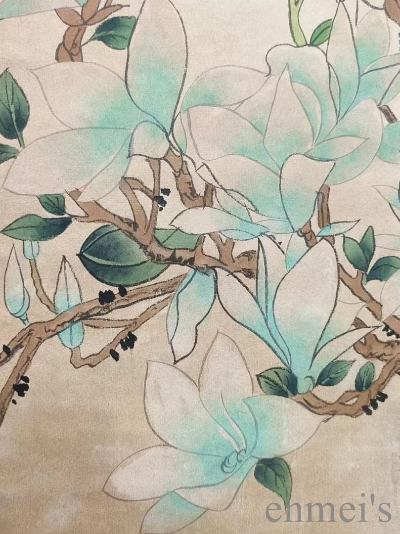 中国古美術.田世光款.花鳥画.宣紙画.三尺手描き.肉筆.掛け軸.絵画.書道.旧蔵