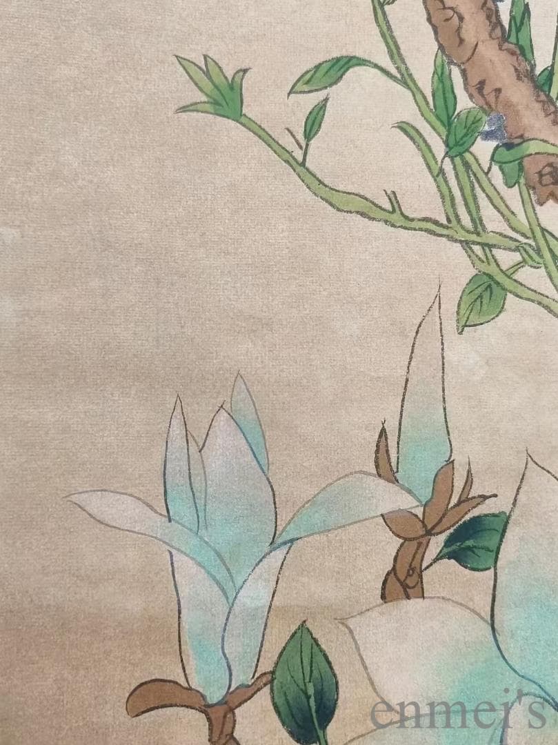 中国古美術.田世光款.花鳥画.宣紙画.三尺手描き.肉筆.掛け軸.絵画.書道.旧蔵