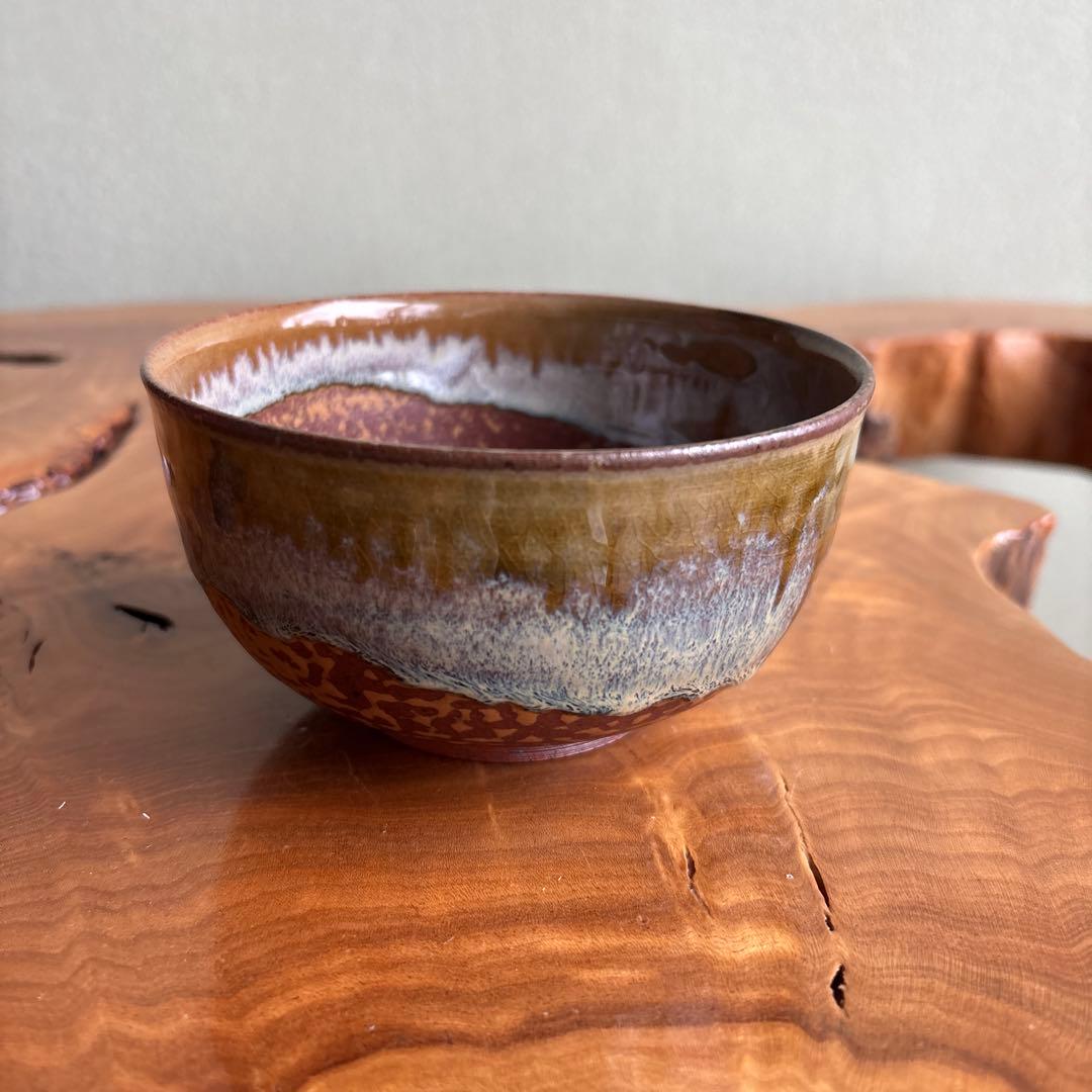 高取焼 宗家窯 高取八山 抹茶碗 茶道具 共箱(120Dc)