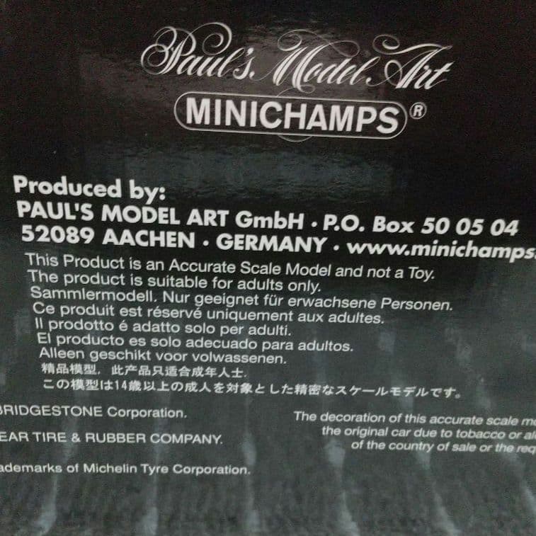 アイルトンセナ限定品 ミニチャンプス　ポルシェ956K ニュル1000km