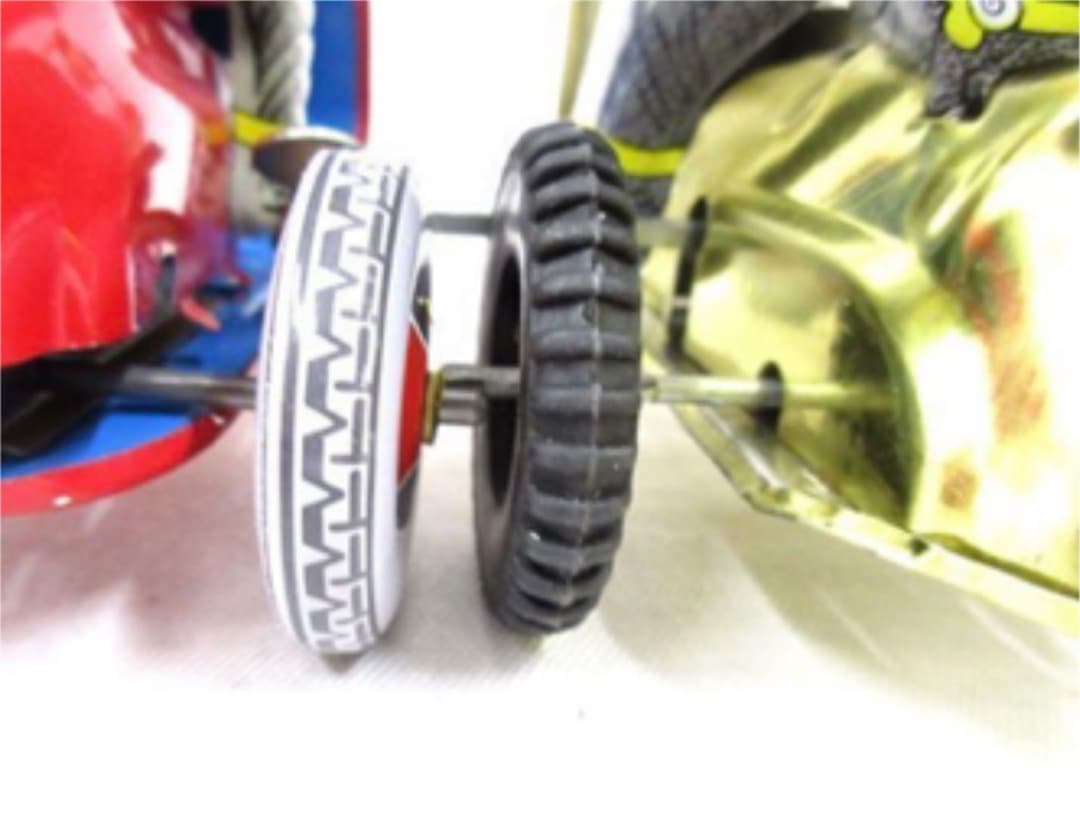 ゼンマイ式ブリキ 自転車/像 2種 2点