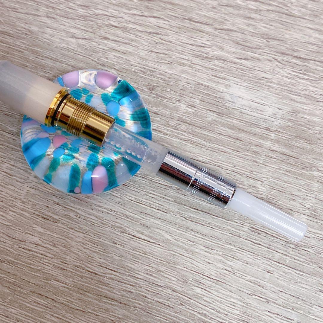 【美品】セーラー 四季織 万年筆 名月 MF 中細 コンバーター付き 14K