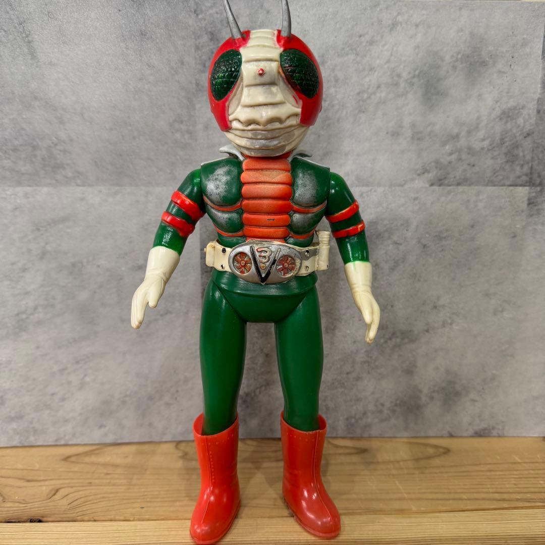 旧バンダイ ソフビ 1973年 仮面ライダーV3 放映当時物◇ベルト・ブーツ有り