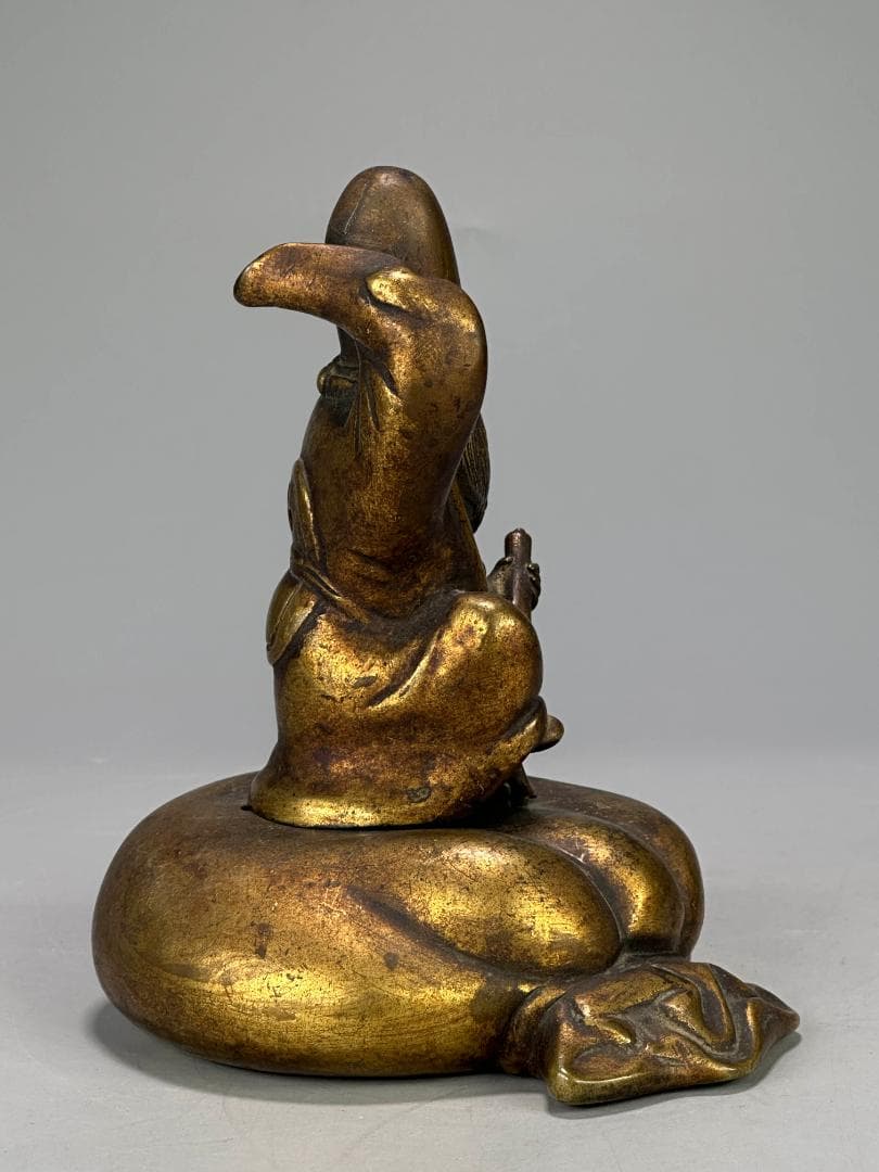 中国美術　清朝　銅製　寿星老人　銅香炉　香薫炉　文房置物　唐物　時代香炉　古物