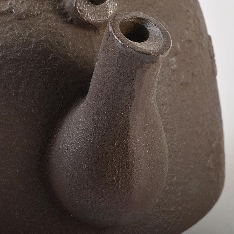 煎茶道具　南部鉄器　桜文　鉄瓶　鉄壷　D　R7155