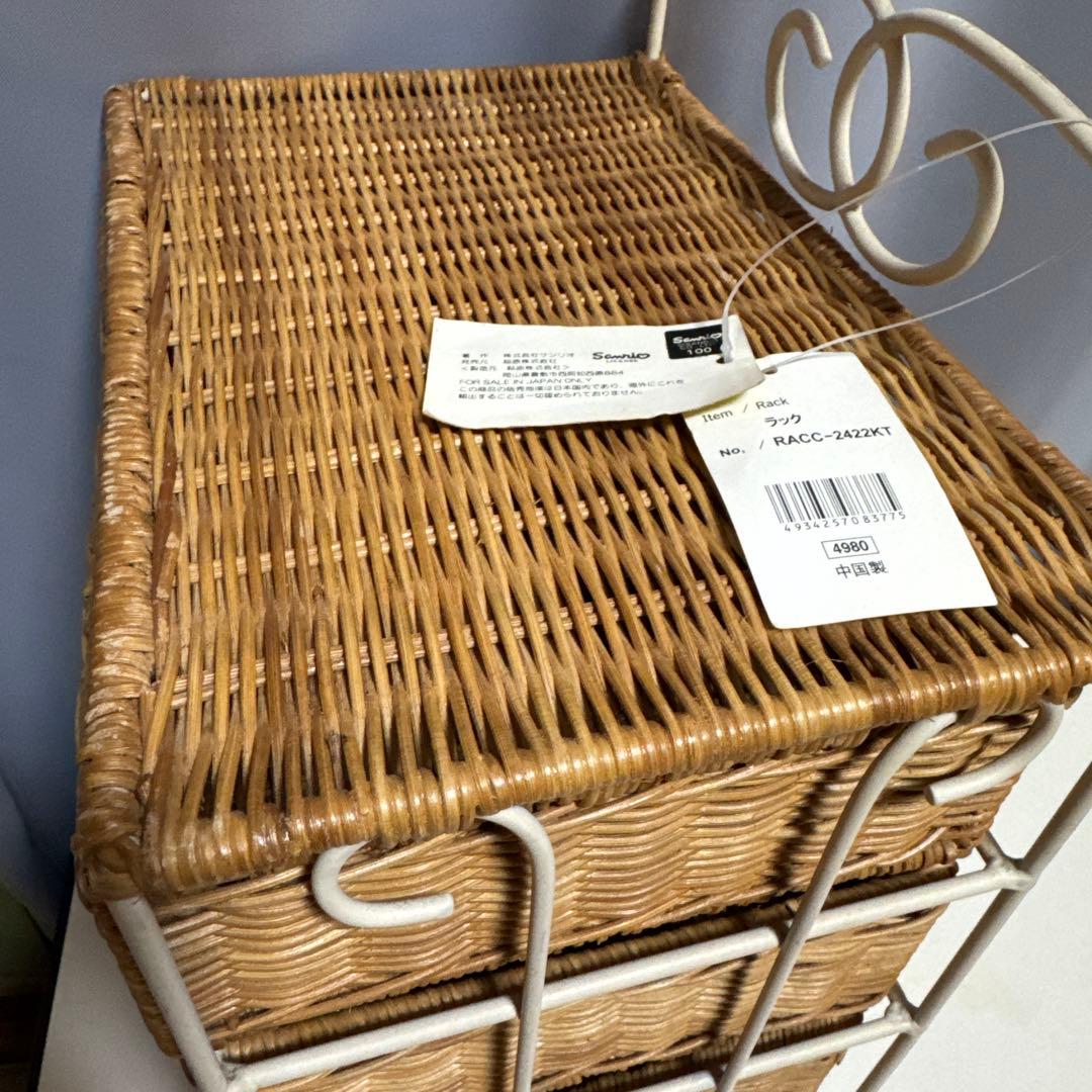 希少2001タグ付　fairy kitty フェアリーキティ♡ラタン3段ラック