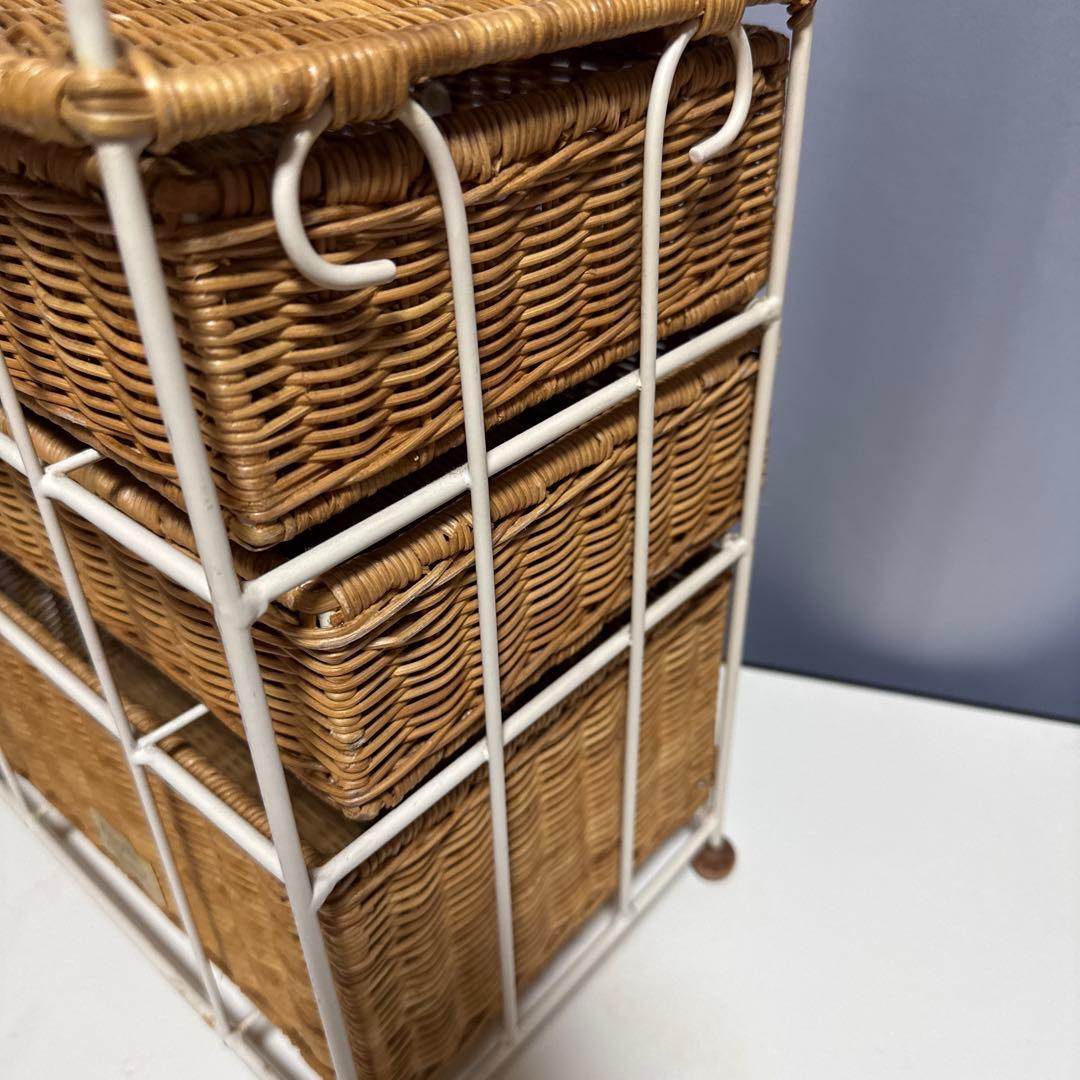 希少2001タグ付　fairy kitty フェアリーキティ♡ラタン3段ラック