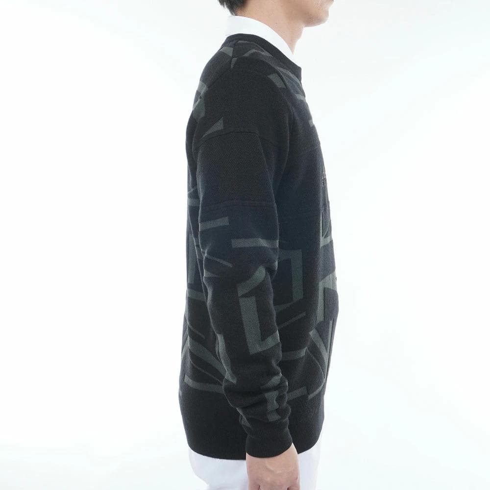 アドミラル ゴルフ クルーネックセーター【M寸】ブラック　adma564