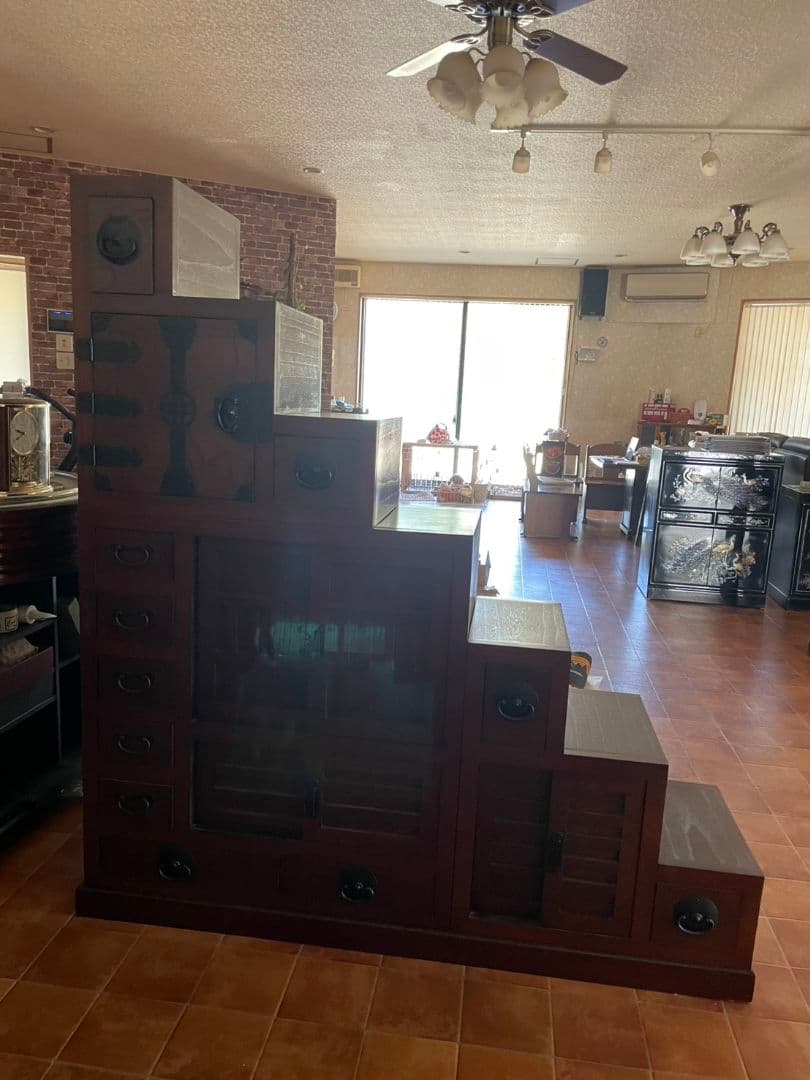 貴重!　大型　両面引出し　階段箪笥　七段　間仕切りにも