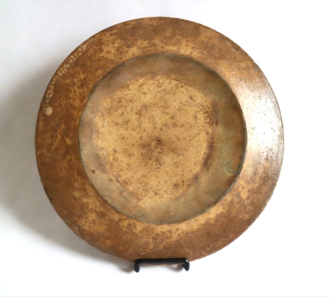 行灯皿　瀬戸焼　古瀬戸　鉄絵　時代物　飾り皿　民家蔵出し