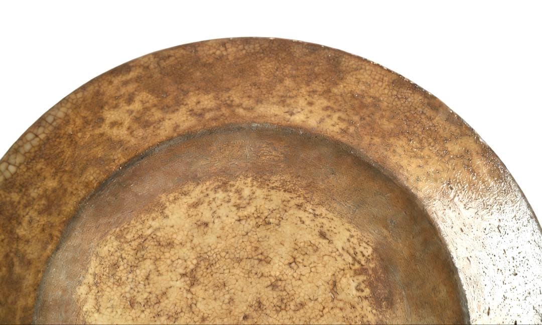 行灯皿　瀬戸焼　古瀬戸　鉄絵　時代物　飾り皿　民家蔵出し