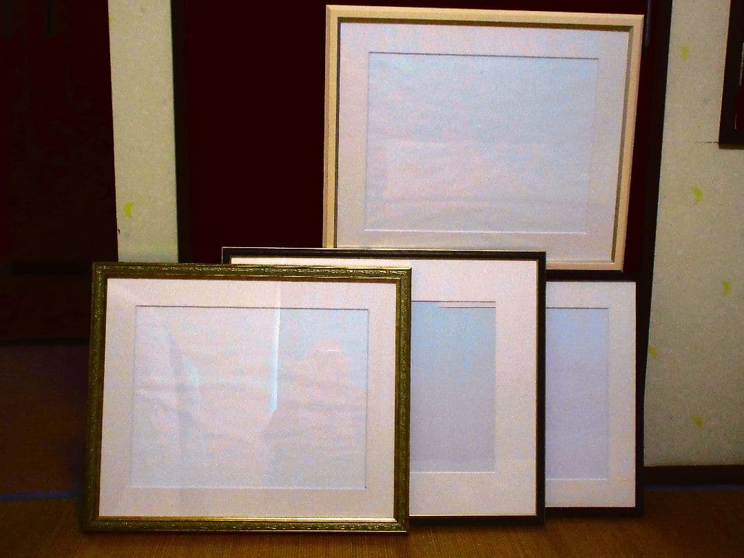 花の水彩画 木製フレーム付き F6サイズ