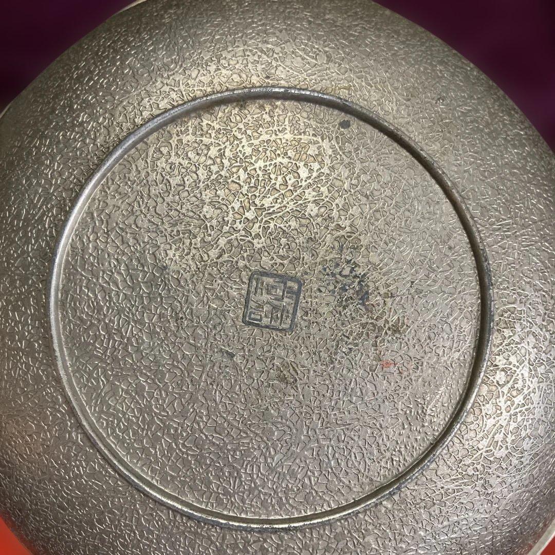 錫　花形水仙文様　菓子器