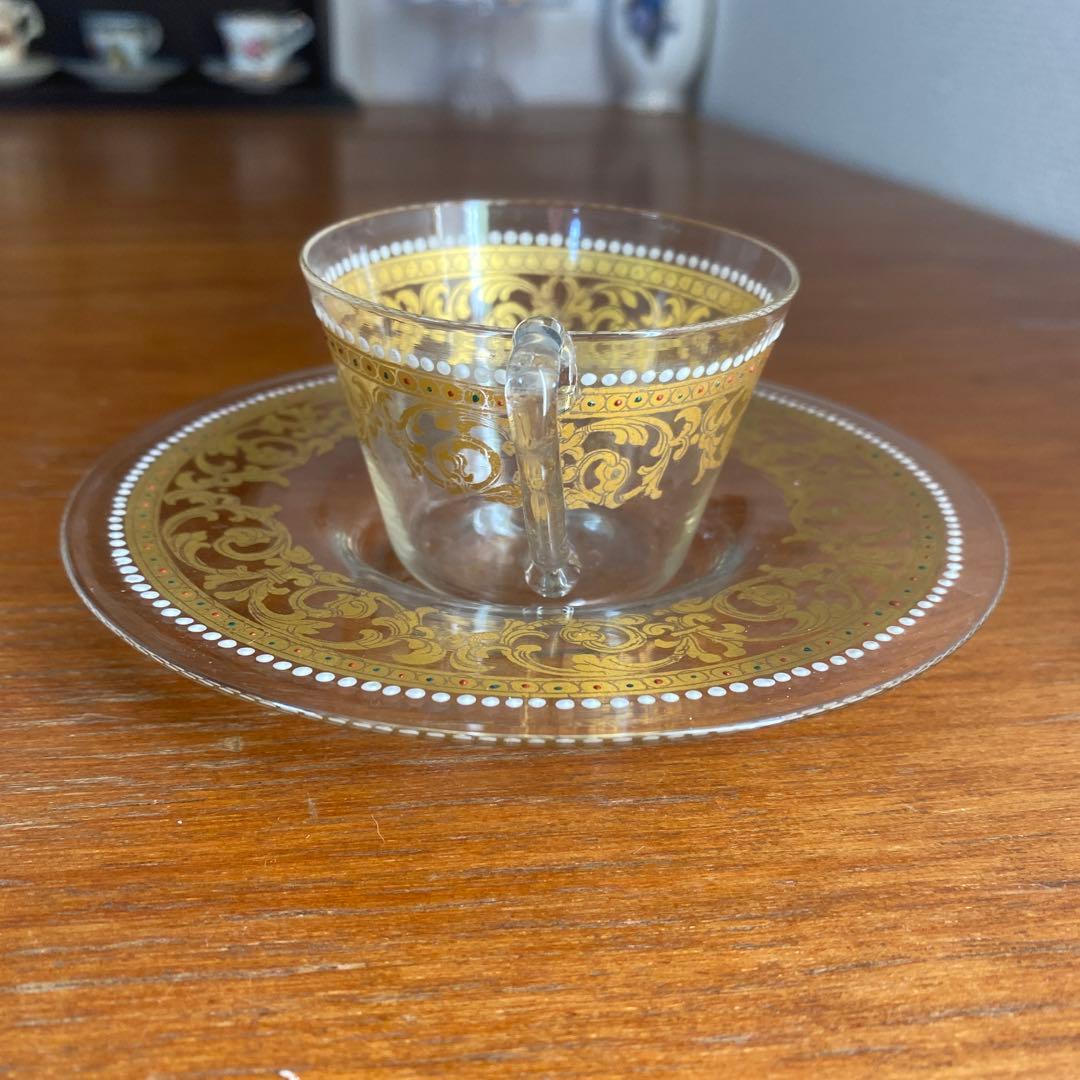 アンティーク ムラーノ サルヴィアティ グラス スモール カップ＆ソーサー