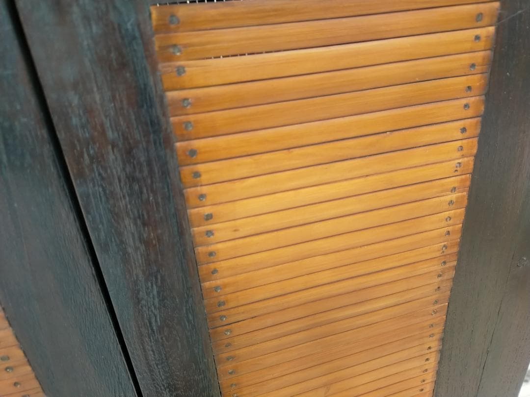 (配送/設置込み) チーク材☆バンブーキャビネット☆南国リゾート☆竹家具☆無垢材