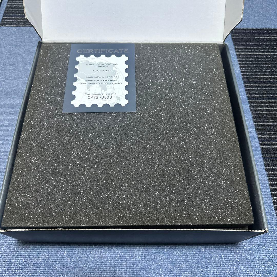 EVAエバー航空Boeing747-400 1/300 hogan特別塗装貴重品