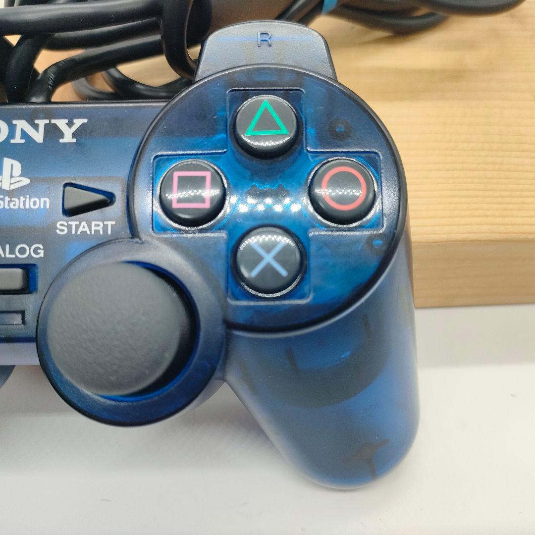 プレイステーション２ コントローラオーシャンブルー グリーン２個セット