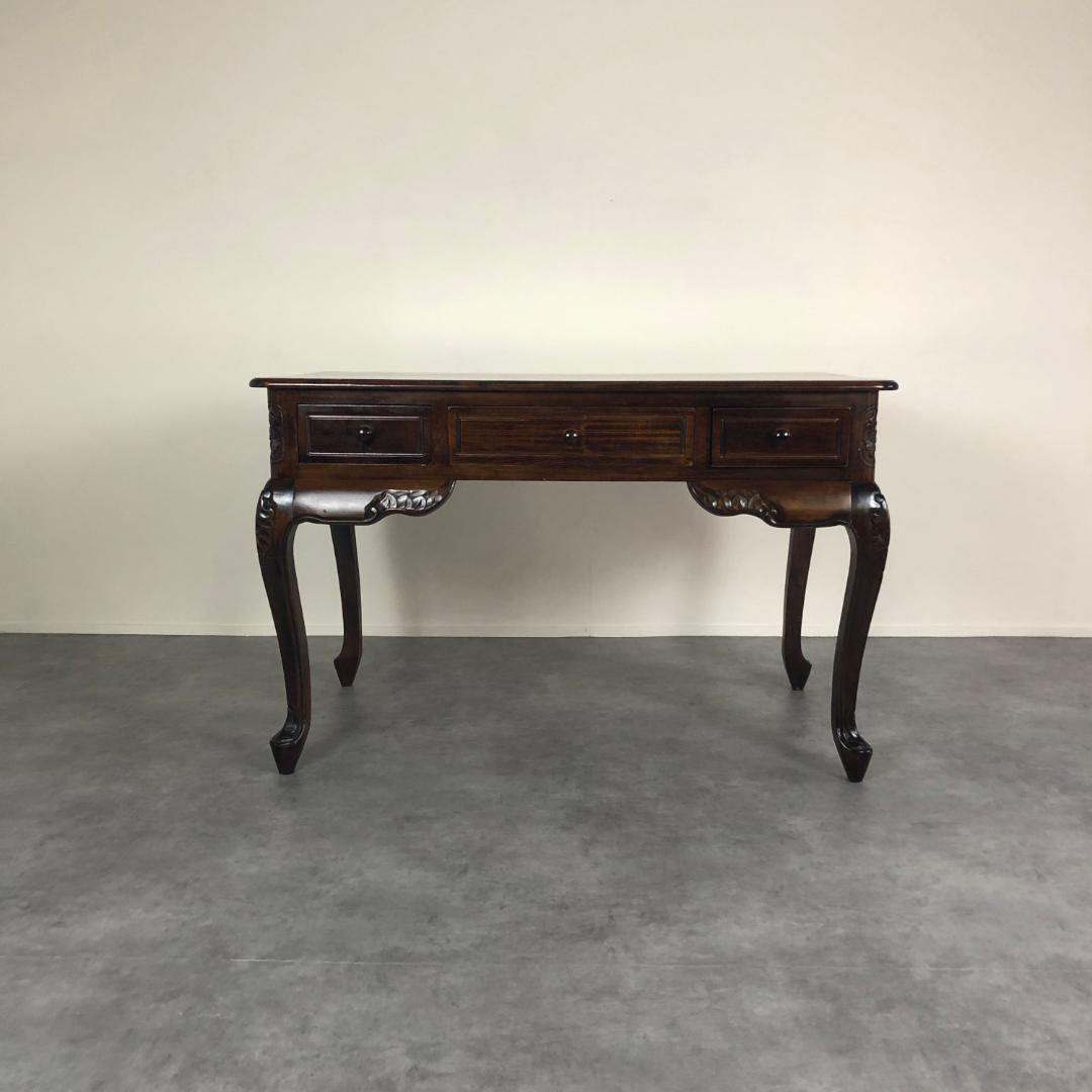 エレガント　猫脚(カブリオールレッグ) 　アンティークデスク