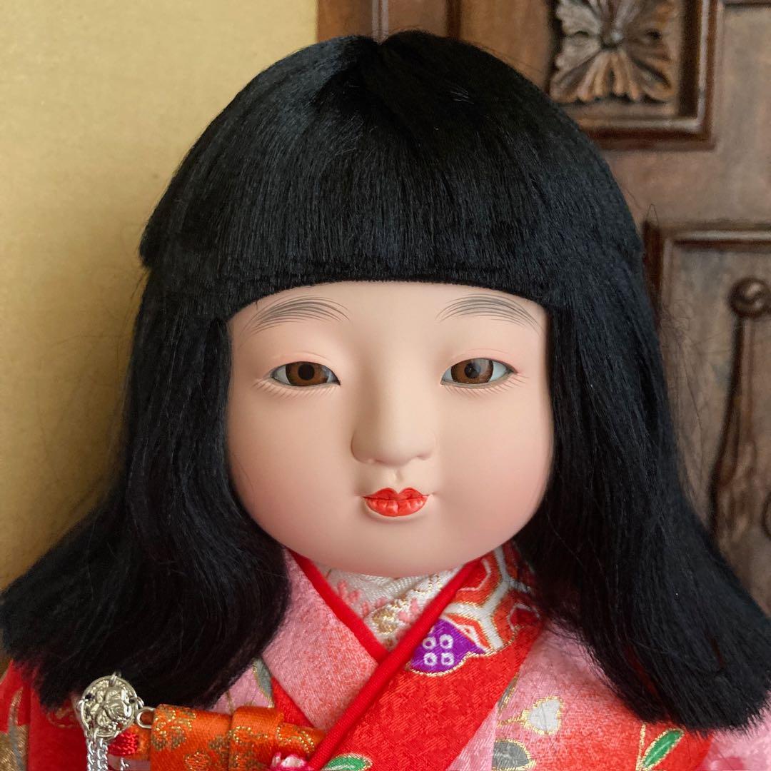 作家物/かわいい市松人形/公司作/日本製/高さ40cm/紙元箱/栞/保管状態良好