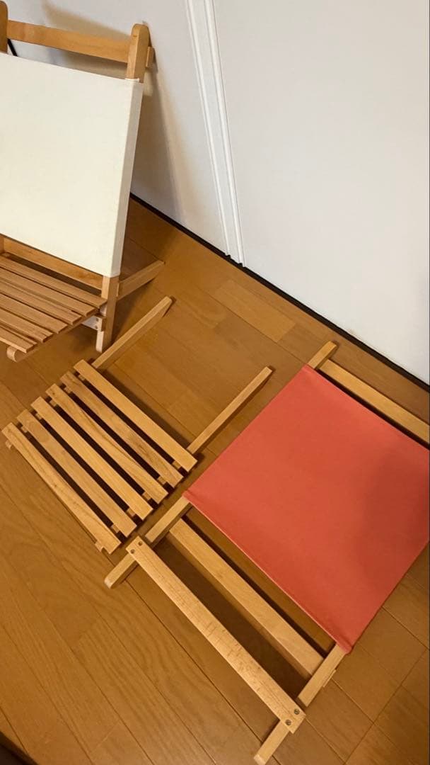 木製アウトドアチェア2脚セット