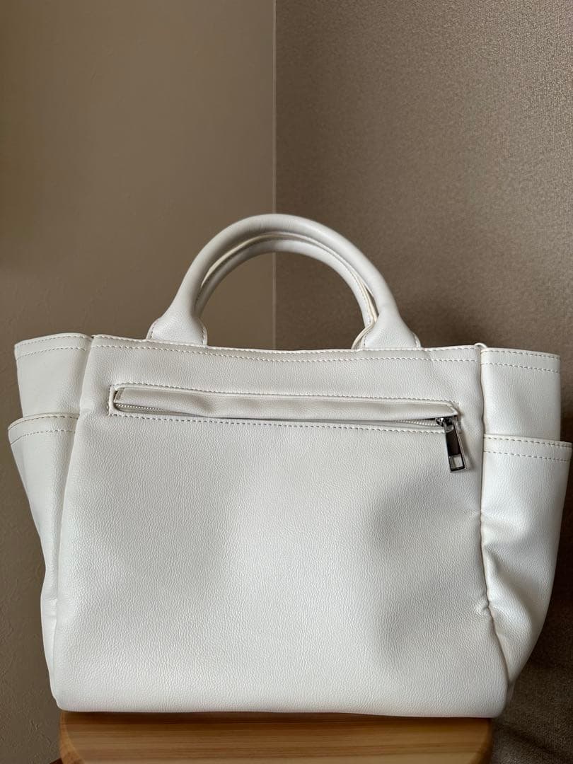 1piu1uguale3GOLF ホワイト ロゴ入り バッグ