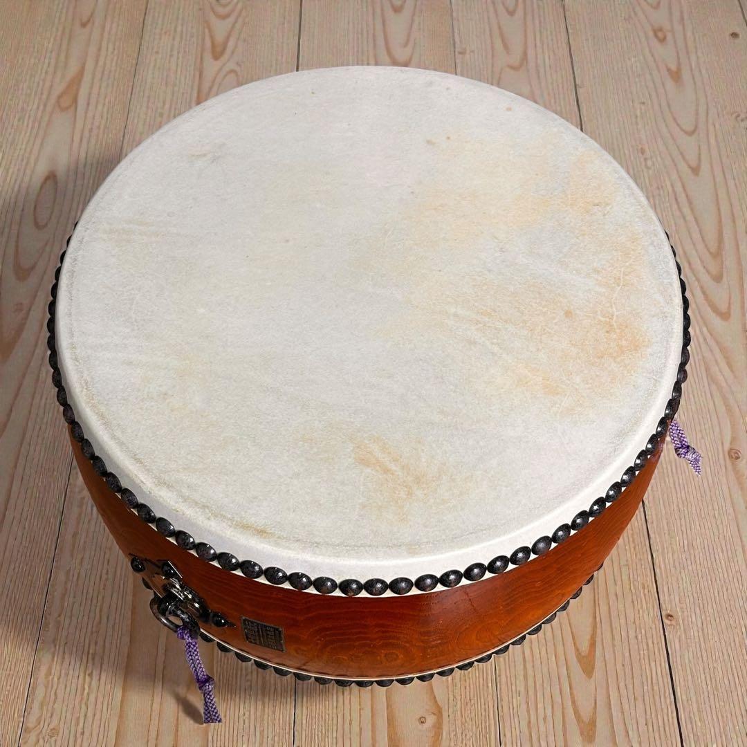 美品✨台座付き・バチ6本セット❣️三崎屋太鼓店 本格和太鼓 太鼓 和楽器 40cm