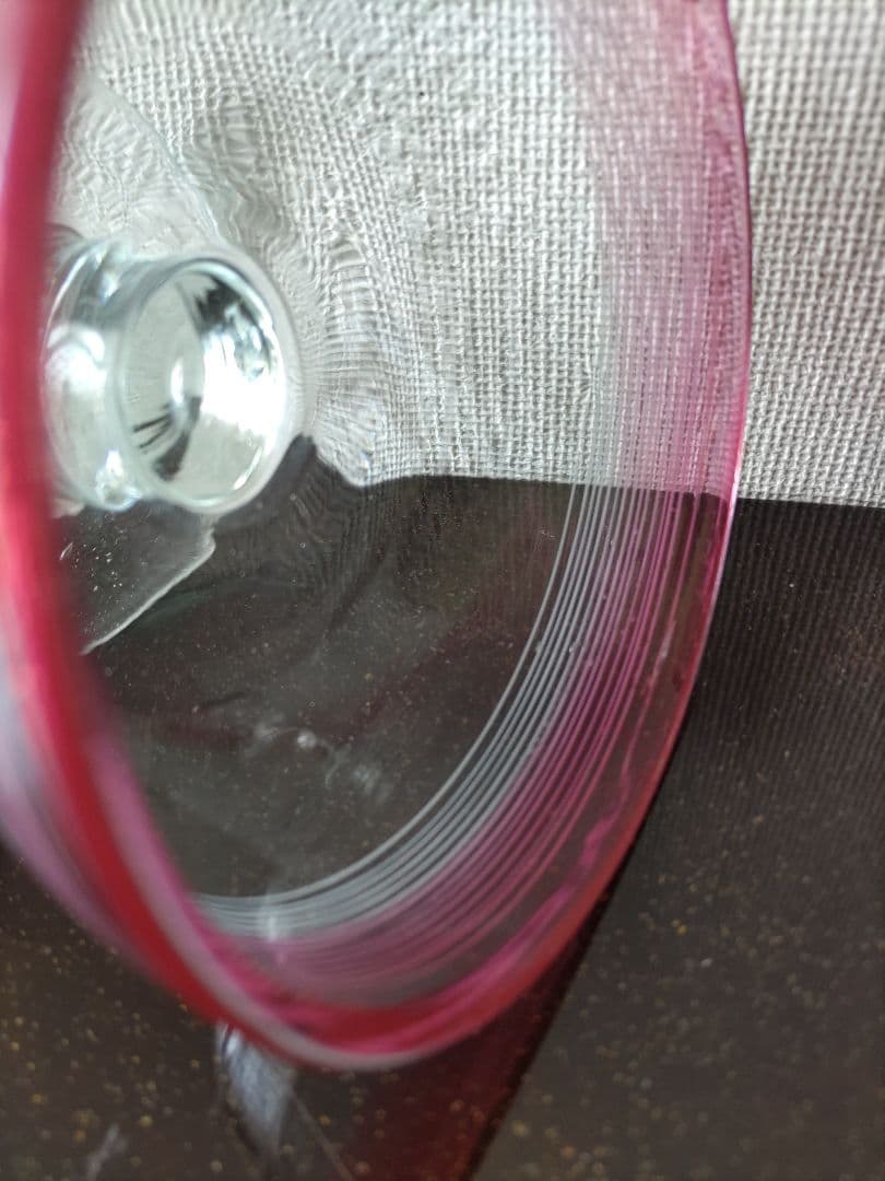 す*れ様 金赤暈し　千段巻氷コップ