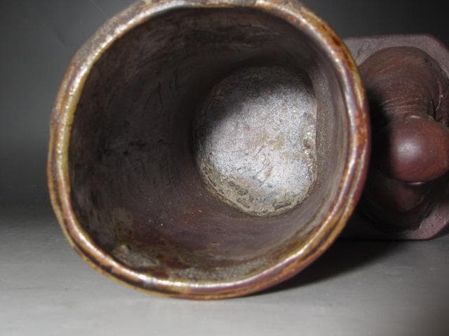 ☆　金重陶陽　花入　細工物　雰囲気ある一品です☆y622