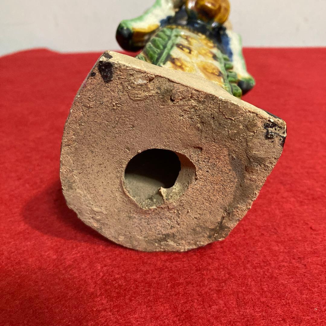 レトロ　アンティーク　　　　　　　　　　　　　古玩中国唐三彩女性俑　（年代不明）