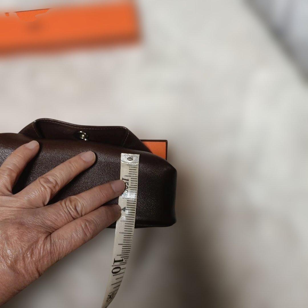 エルメスブラウンレザー 筆箱 ペンケース　メガネケース