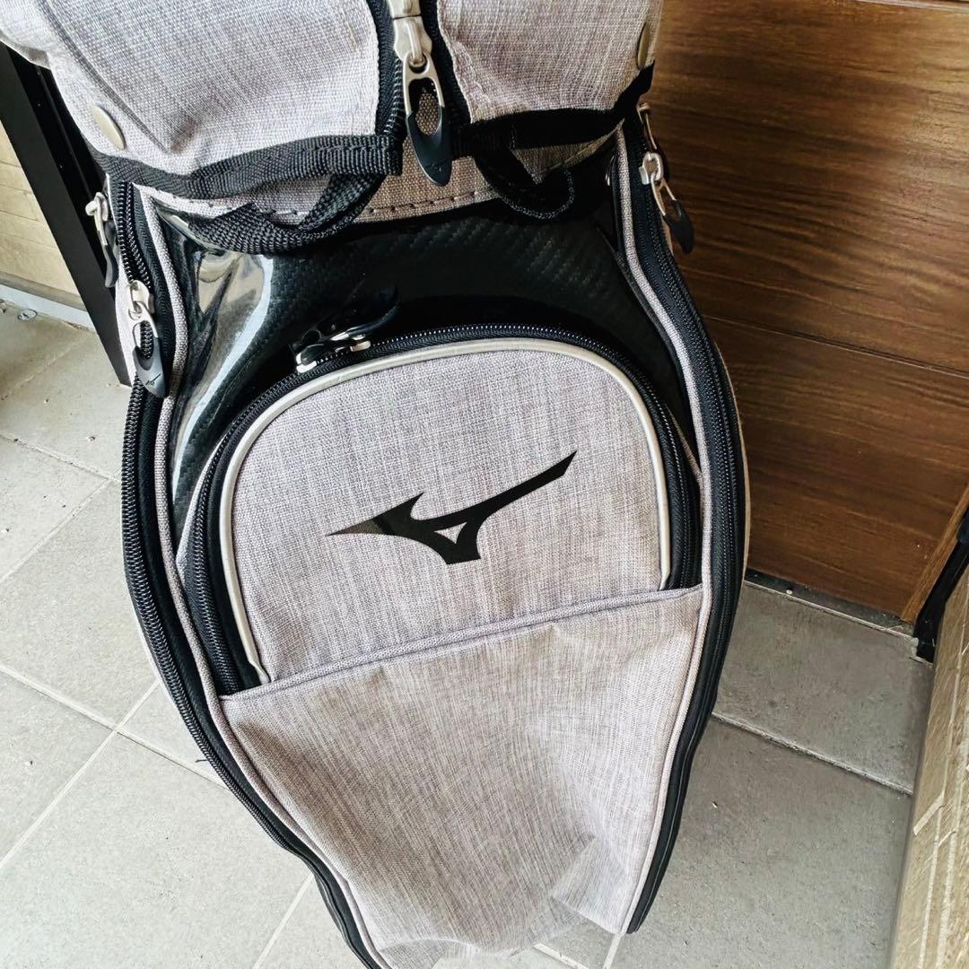 【美品】ミズノ グレー キャディバッグ　MIZUNO