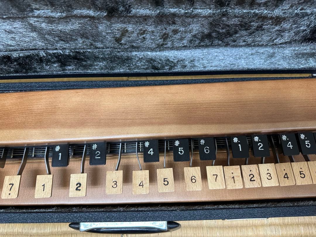 【木製琴 ハードケース付き】　お琴　弦楽器　音楽　三味線　日本伝統