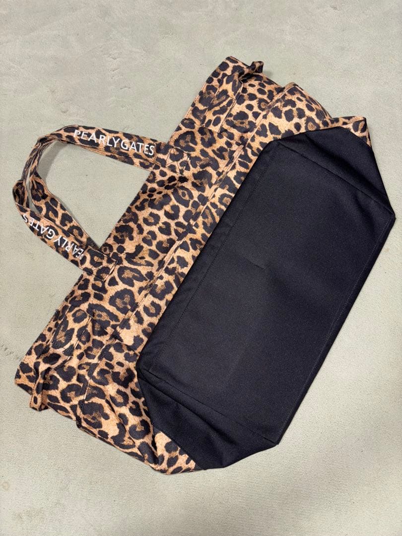 （本舗ひろろ）パーリーゲイツ、レオパード柄シリーズ、ロッカーバッグ