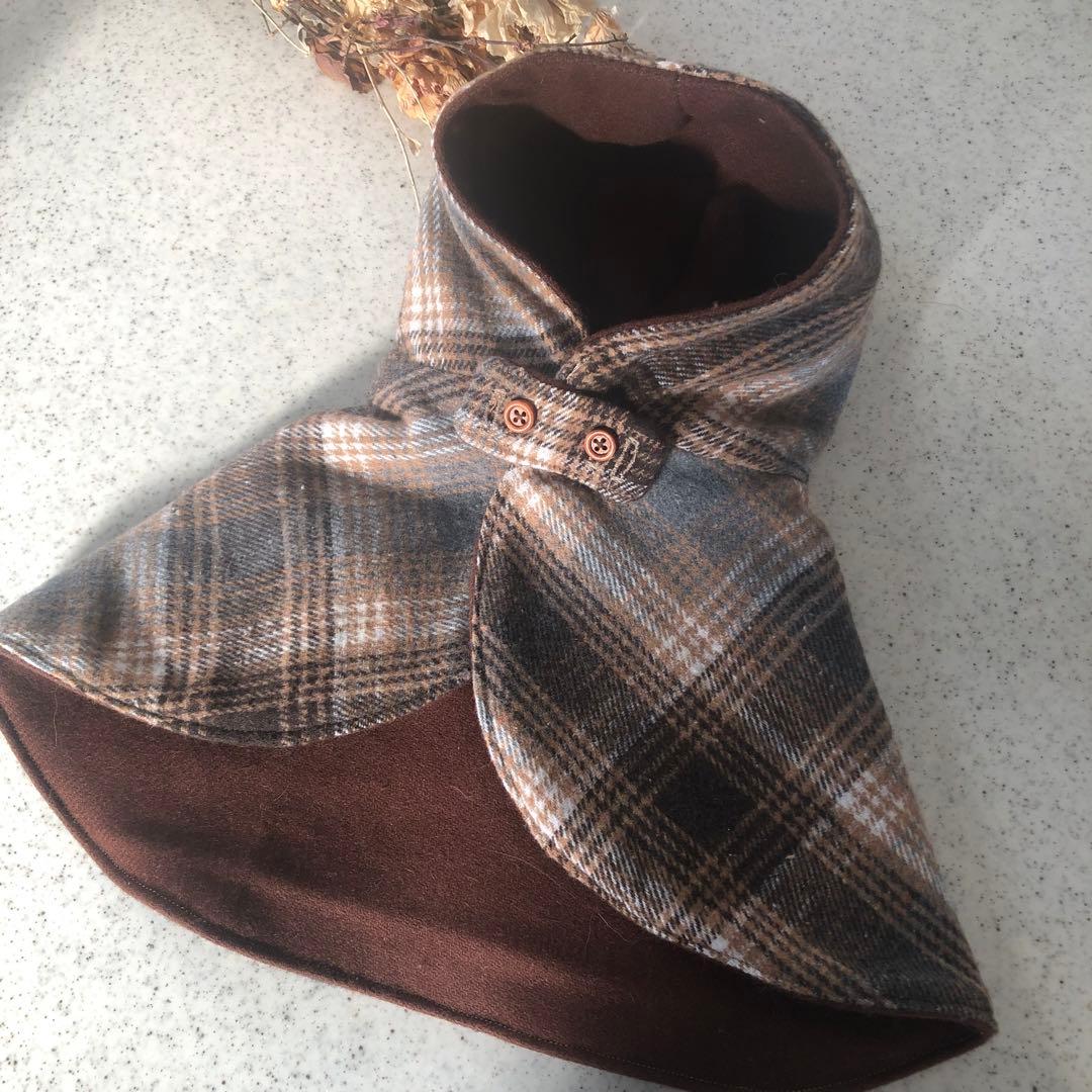 ハンドメイド　リバーシブルポンチョ　オーダー小型犬