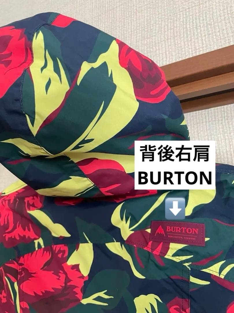 新品・未使用品・Mサイズ・スノボ・BURTON 花柄 フード付きジャケット