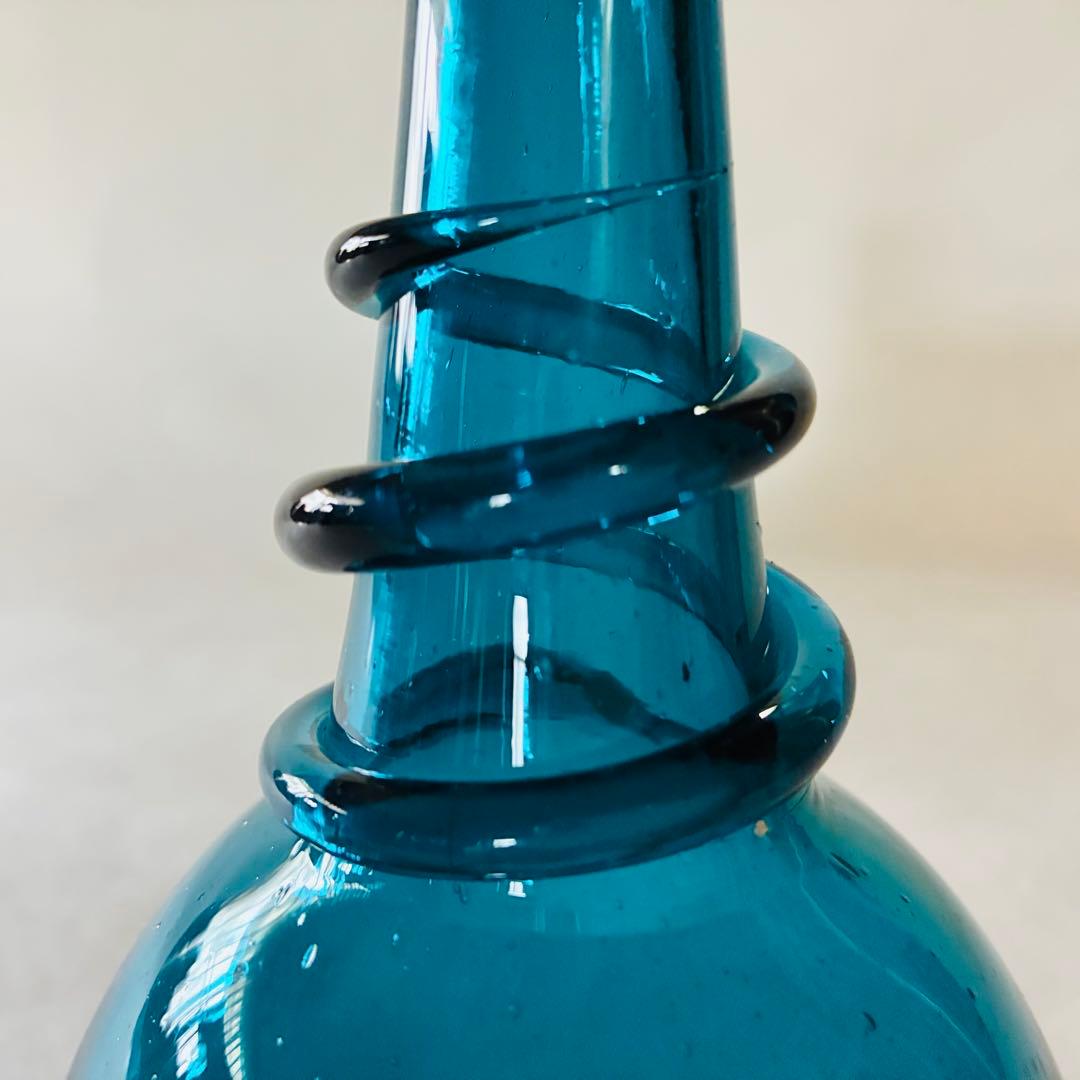 倉敷ガラス　小谷眞三　小谷真三　 線巻瓶　花瓶