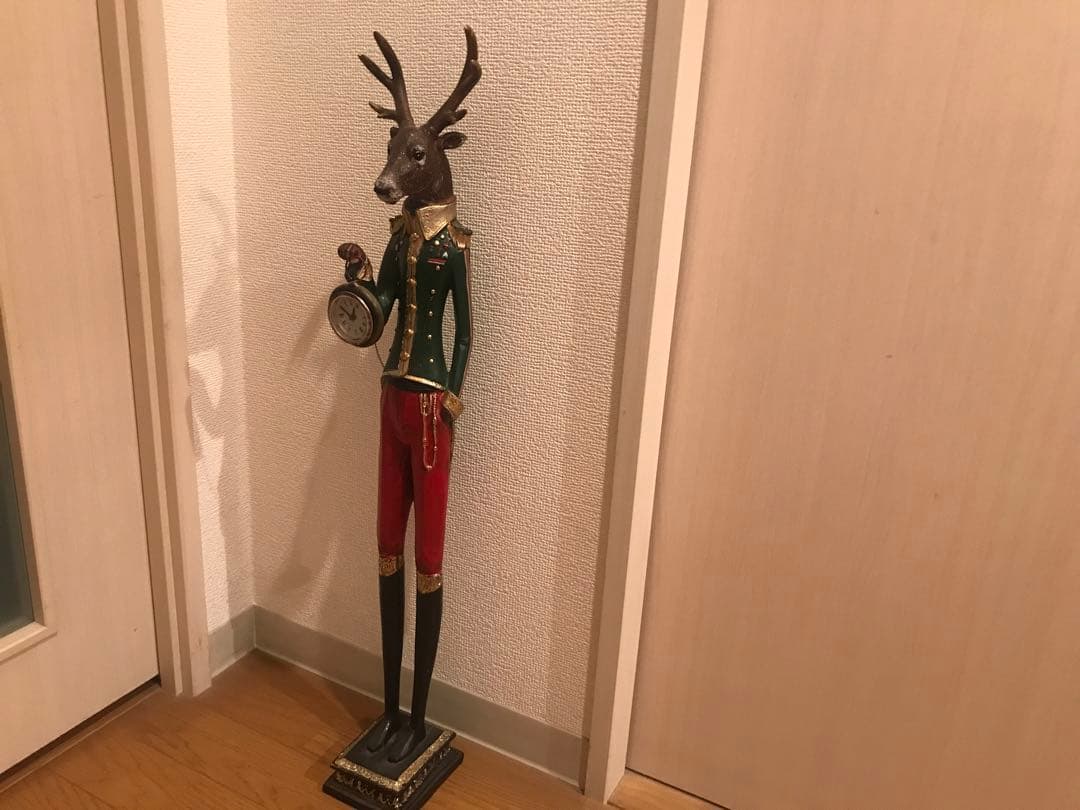 紳士鹿の置物　ヨーロッパ　欧州　工芸品　美術品 訳あり