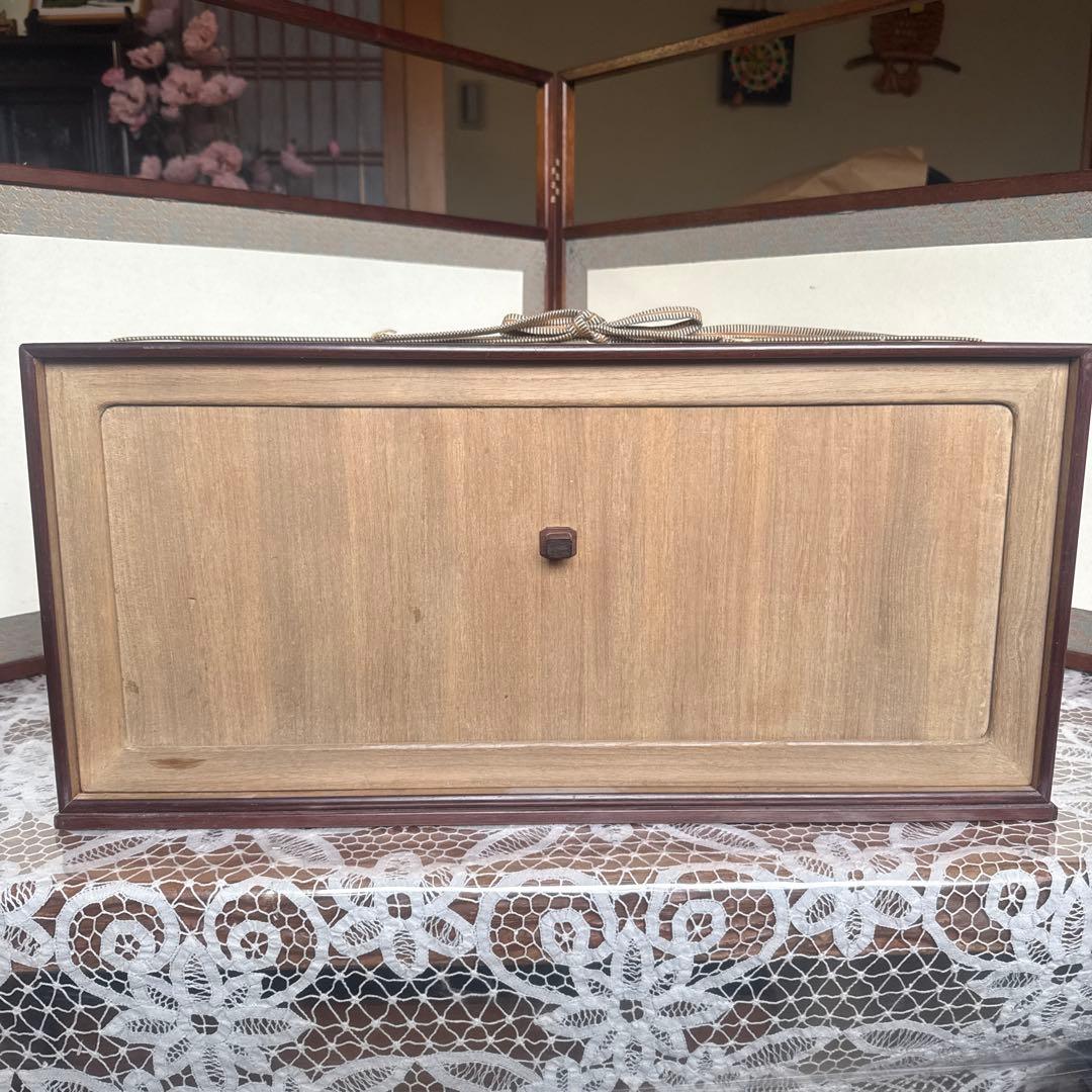 目白籠名人籠田村特注寝籠縁紫檀網戸本金糸カンザシ前止餌掛極上牙　名鳥札鹿角未使用