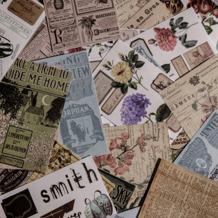 海外　時光浪漫舞曲シリーズ　ステッカーブック　コラージュペーパー　4種　240枚