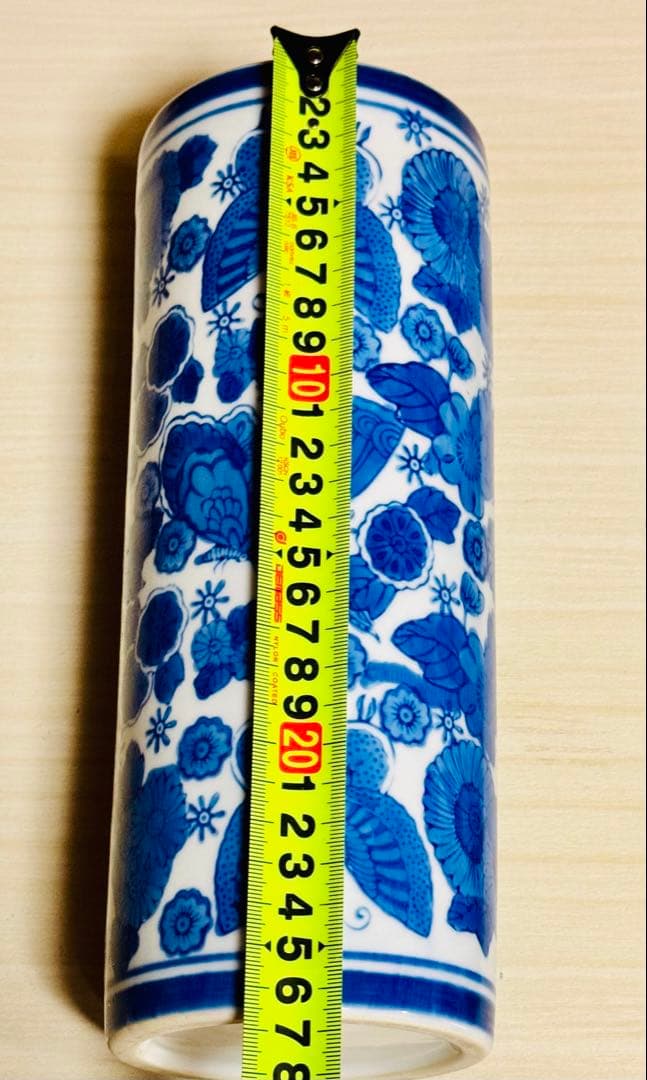 昭和レトロ 有田焼 染付け 花柄 フラワー 花瓶 花器 華道 フラワーベース2点