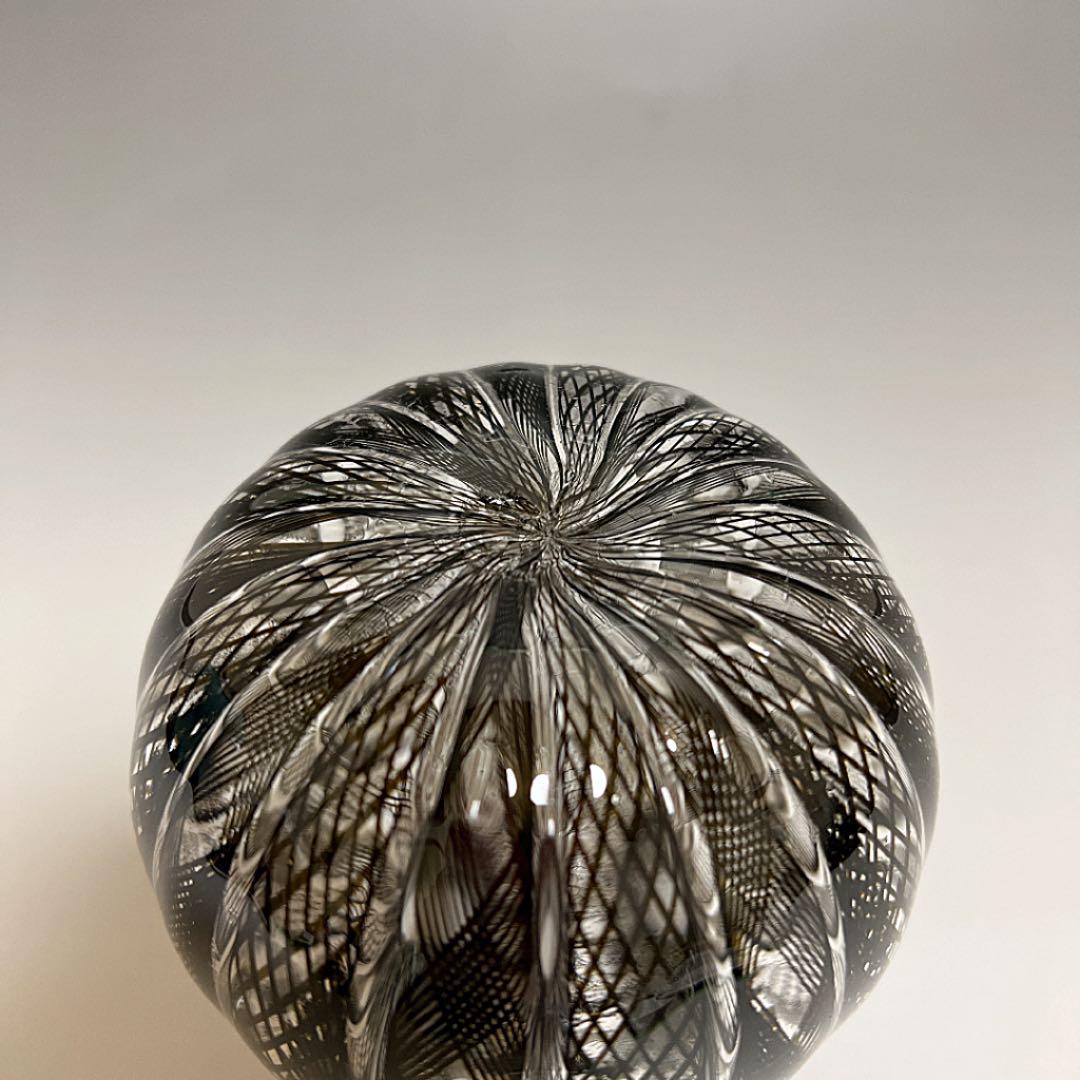 ムラノ／ヴェネチアンガラス＊レース 蓋付 パフュームボトル 香水瓶 一輪挿し