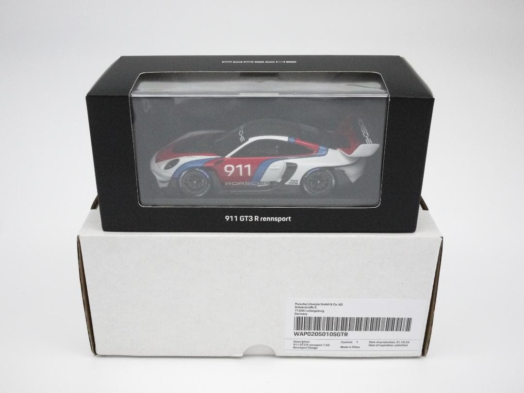 あべしゅん 1/43 ポルシェ 911 (992) GT3 R ホワイト