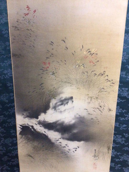 掛け軸　鹿さん…哀愁ダダ漏れ。。。　木箱付き