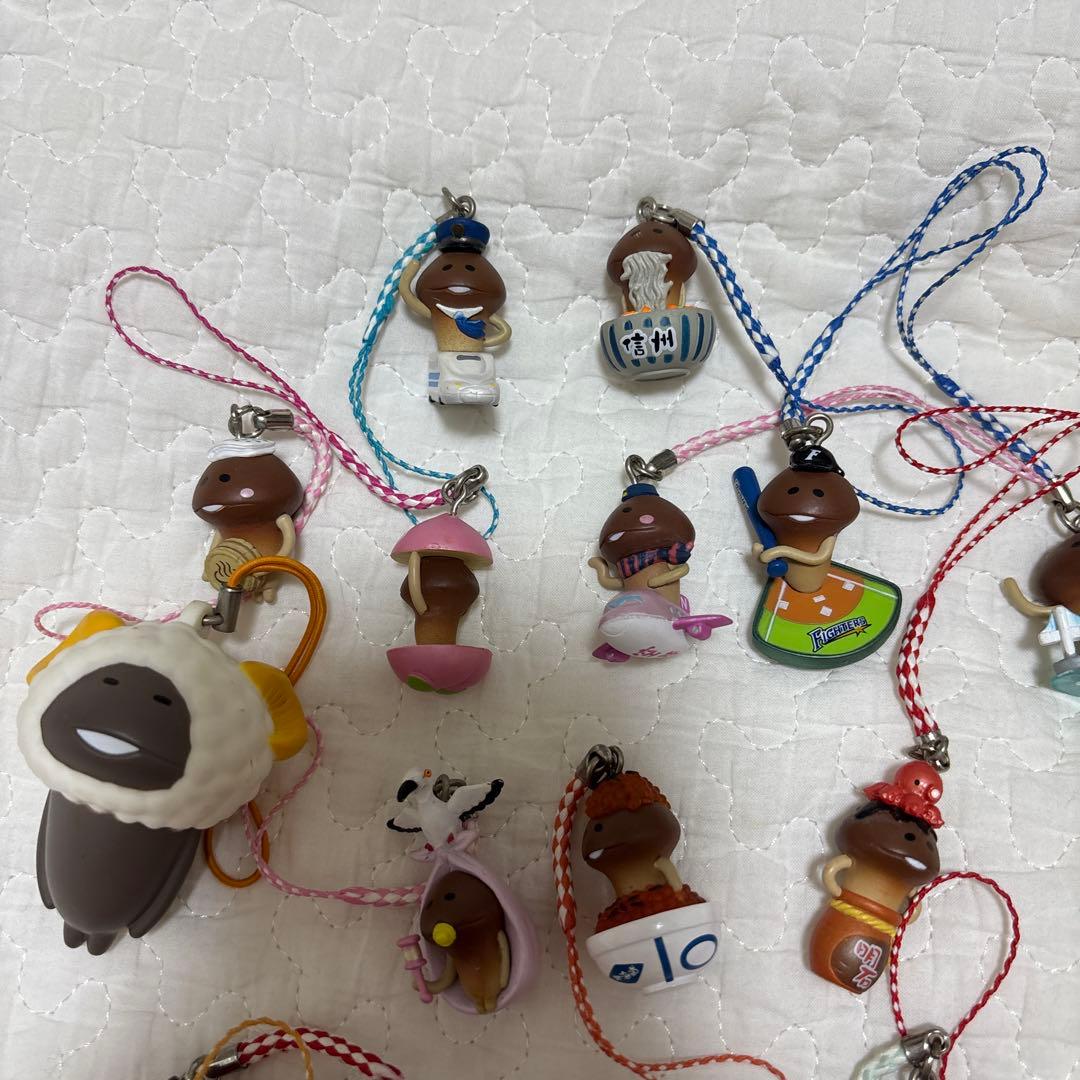 おさわり探偵なめこ栽培キット　ご当地ストラップ ガチャガチャ まとめ売り 35個
